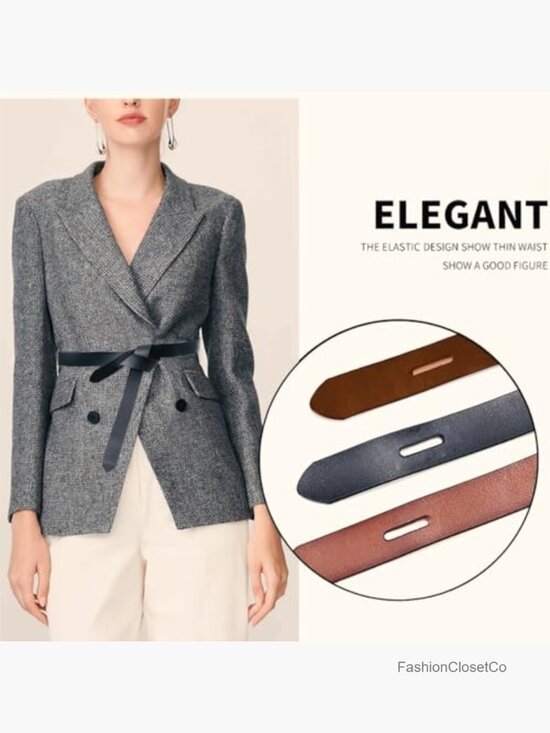 Knot Belts for Women Soft Faux Leather Wrap Belt for Jeans Pants Dress main image 6
